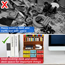 Messy desk VS organized desk using the Wooden Desk Organizer